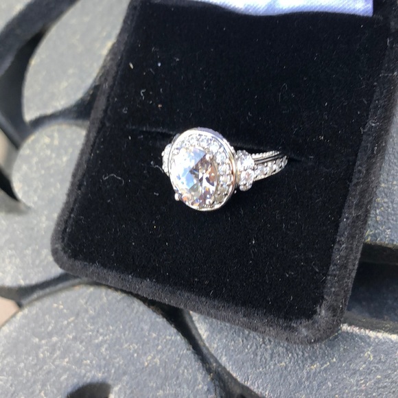 2 CARAT SMOKEY CZ RING SIZE 5 - Picture 2 of 3